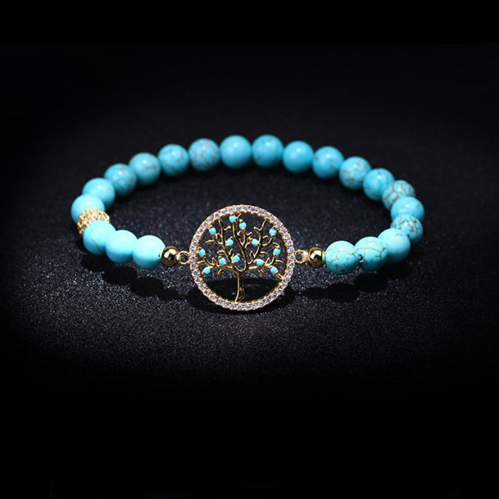 Olivenorma Natural Turquoise Beads Tree Of Life Bracelet - image 2