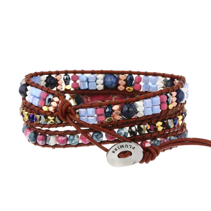 Olivenorma Blue Red Emperor Stone Braided Bracelet - image 4