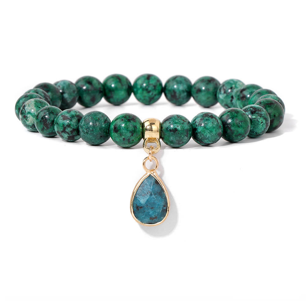 Olivenorma 8mm Natural Irregular Crystal Beads Bracelet - African Turquoise - image 2