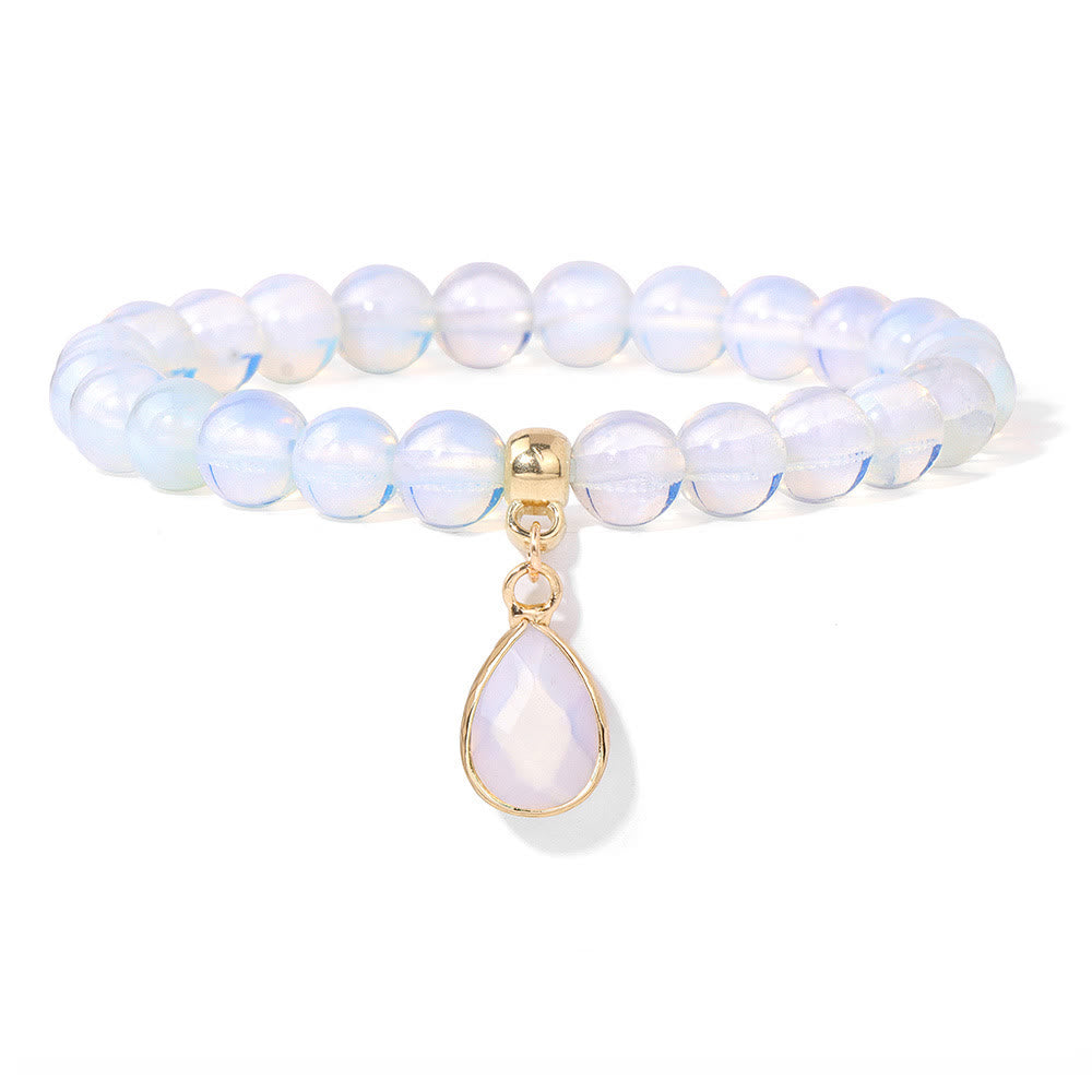 Olivenorma 8mm Natural Irregular Crystal Beads Bracelet - Opalite - image 12