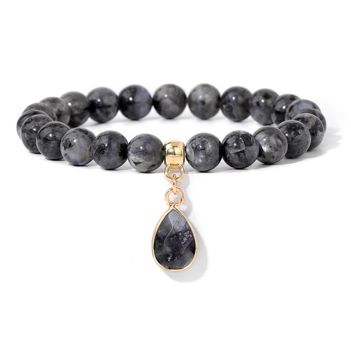 Olivenorma 8mm Natural Irregular Crystal Beads Bracelet - Labradorite - image 6