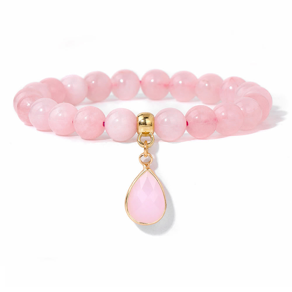 Olivenorma 8mm Natural Irregular Crystal Beads Bracelet - Rose Quartz - image 14
