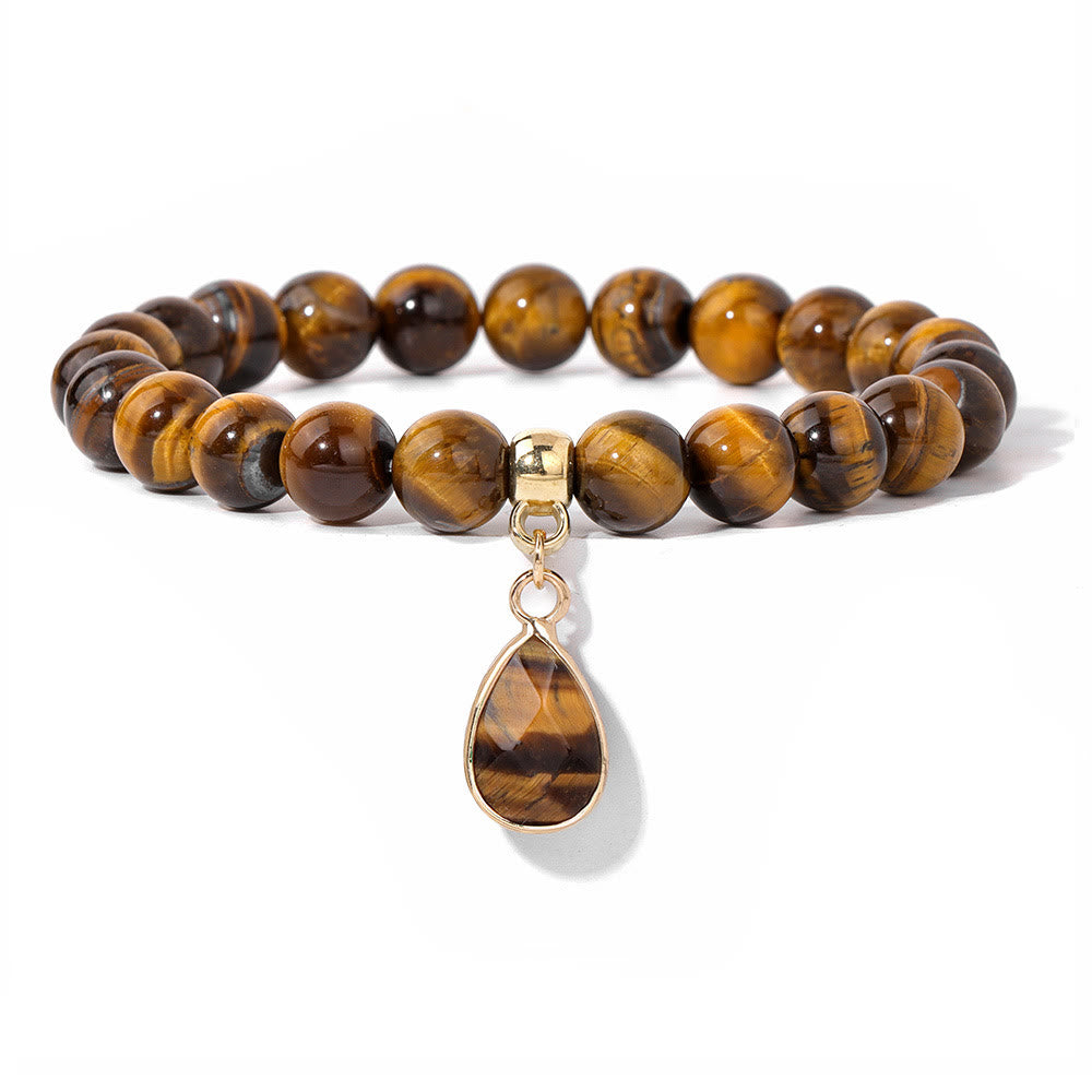 Olivenorma 8mm Natural Irregular Crystal Beads Bracelet - Tiger Eye - image 20