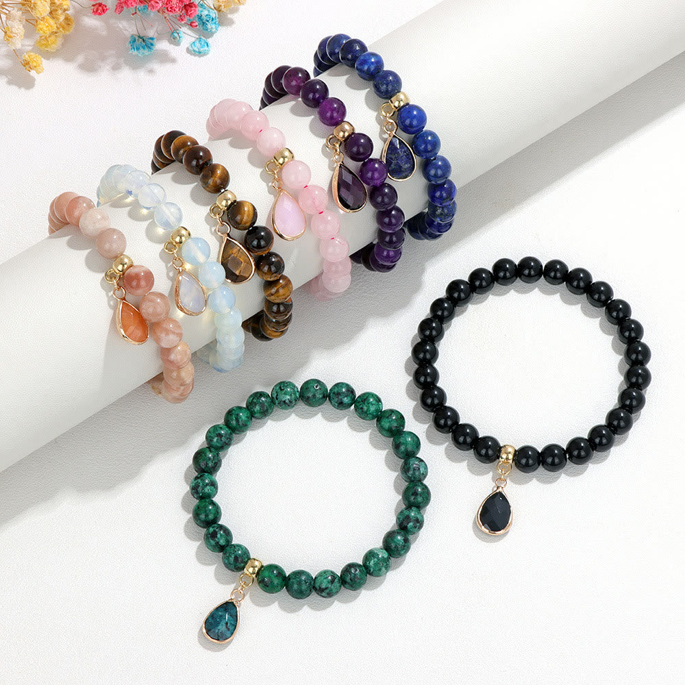 Olivenorma 8mm Natural Irregular Crystal Beads Bracelet - image 1