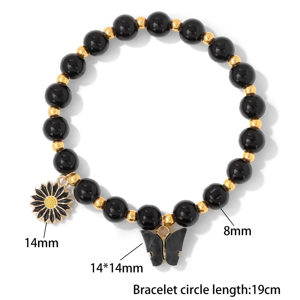 Olivenorma Natural Crystal Beads Butterfly Pendant Bracelet - image 14