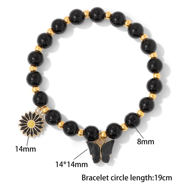 Olivenorma Natural Crystal Beads Butterfly Pendant Bracelet - image 14