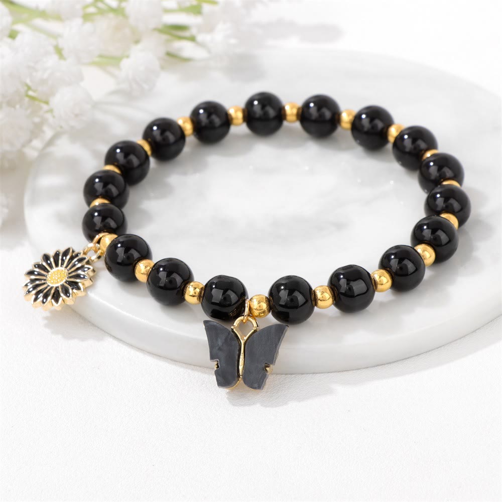 Olivenorma Natural Crystal Beads Butterfly Pendant Bracelet - image 10