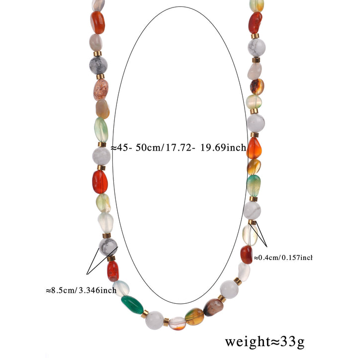 Olivenorma Natural Crystal Shell Beads Evil Eye Necklace - image 9