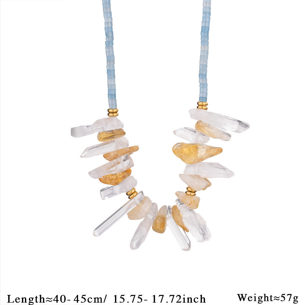 Olivenorma Crystal Beads Stainless Steel Fish Pendant Necklace - image 2