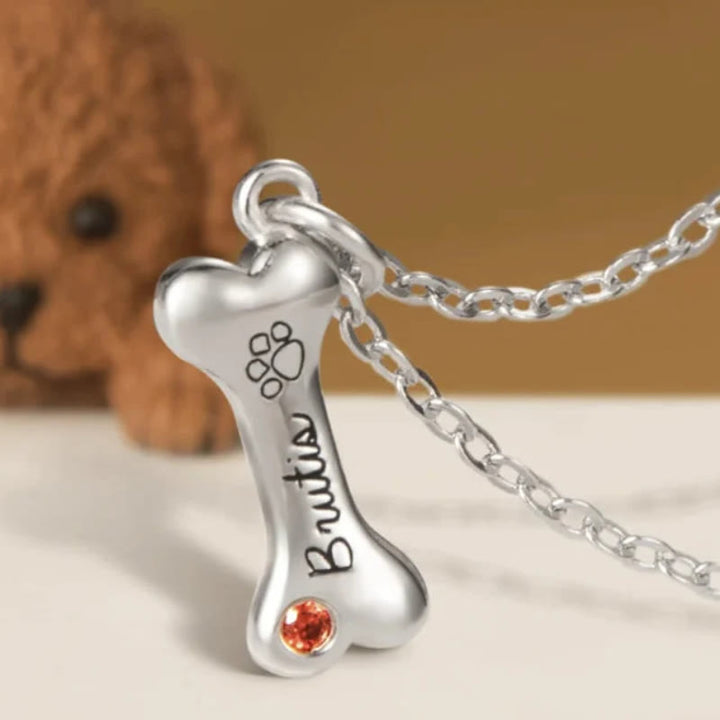 Olivenorma Custom Stainless Steel Dog Bone Birthstone Necklace - image 3