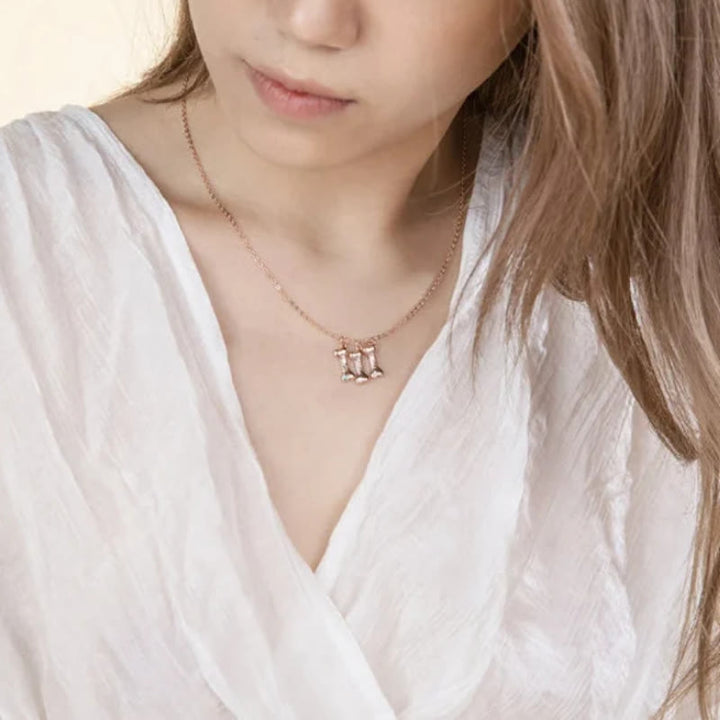 Olivenorma Custom Stainless Steel Dog Bone Birthstone Necklace - image 2