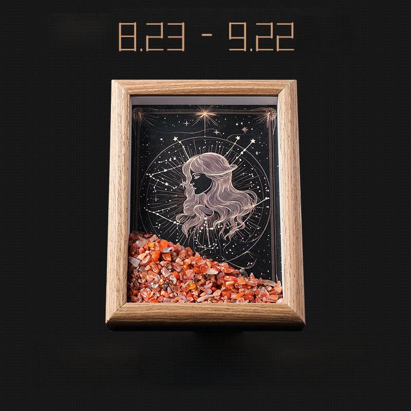 Olivenorma Natural Gravel Zodiac Photo Frame Decoration - Virgo-Red Agate - image 15
