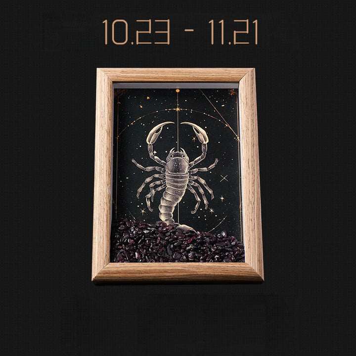 Olivenorma Natural Gravel Zodiac Photo Frame Decoration - Scorpio-Garnet - image 19