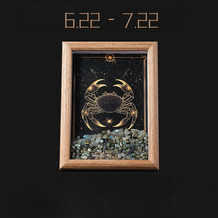 Olivenorma Natural Gravel Zodiac Photo Frame Decoration - Cancer-Labradorite - image 11