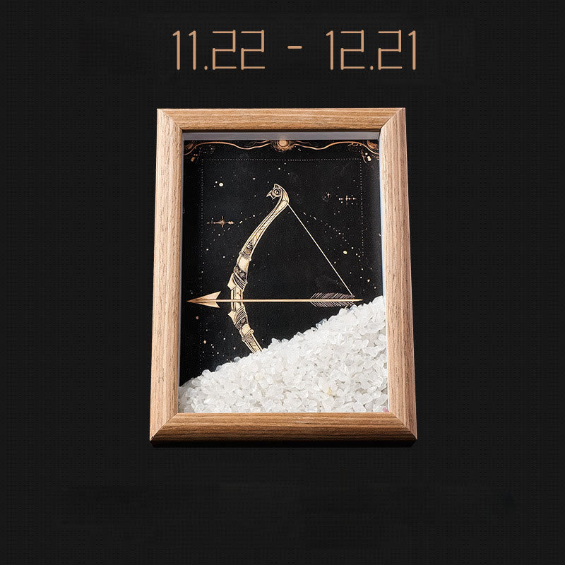 Olivenorma Natural Gravel Zodiac Photo Frame Decoration - Sagittarius-Clear Crystal - image 21