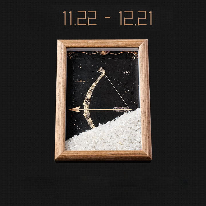 Olivenorma Natural Gravel Zodiac Photo Frame Decoration - Sagittarius-Clear Crystal - image 21
