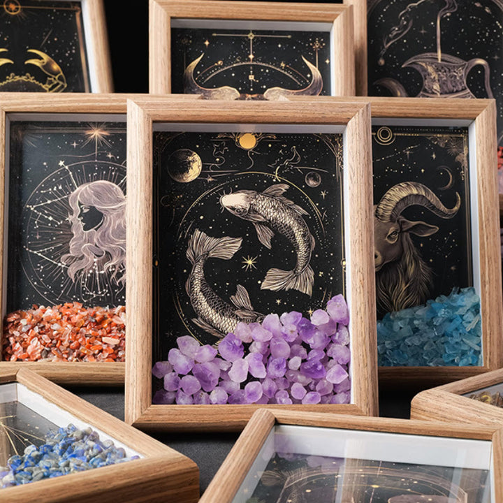 Olivenorma Natural Gravel Zodiac Photo Frame Decoration - image 28