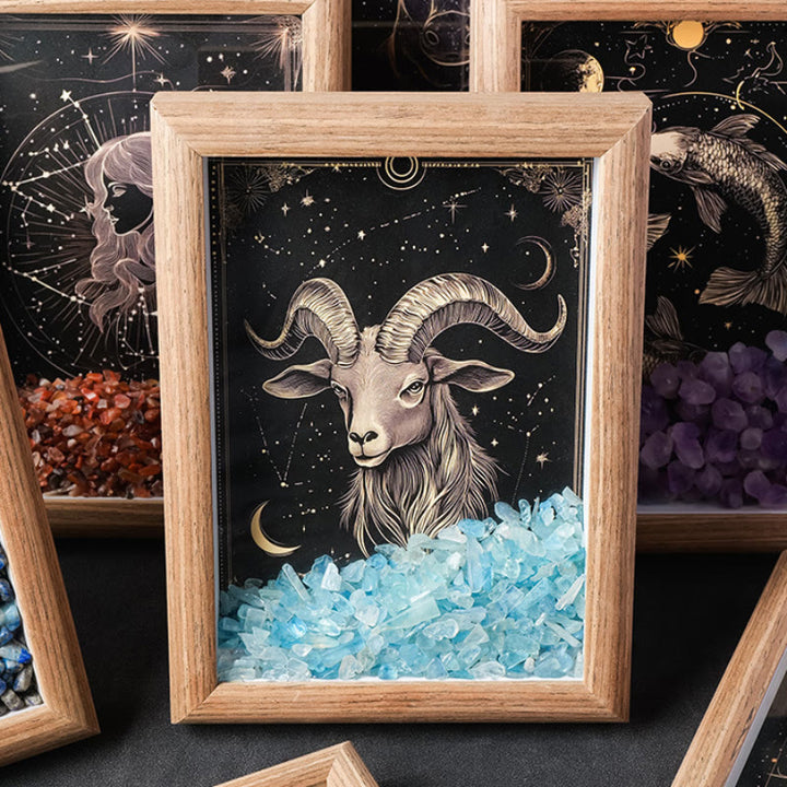 Olivenorma Natural Gravel Zodiac Photo Frame Decoration - image 29