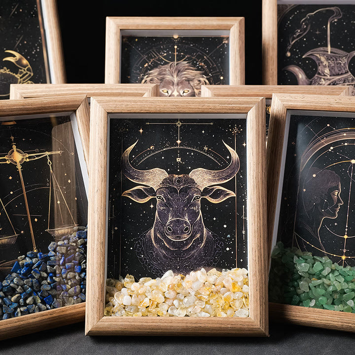 Olivenorma Natural Gravel Zodiac Photo Frame Decoration - image 26