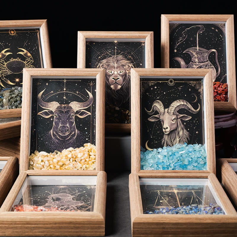 Olivenorma Natural Gravel Zodiac Photo Frame Decoration - image 27