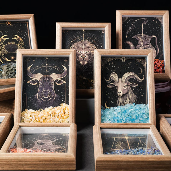 Olivenorma Natural Gravel Zodiac Photo Frame Decoration - image 27