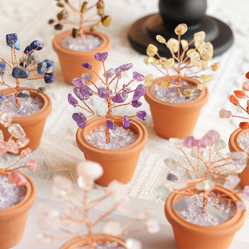 Olivenorma Natural Gravel Fortune Tree In Ceramic Pot Decoration - image 22