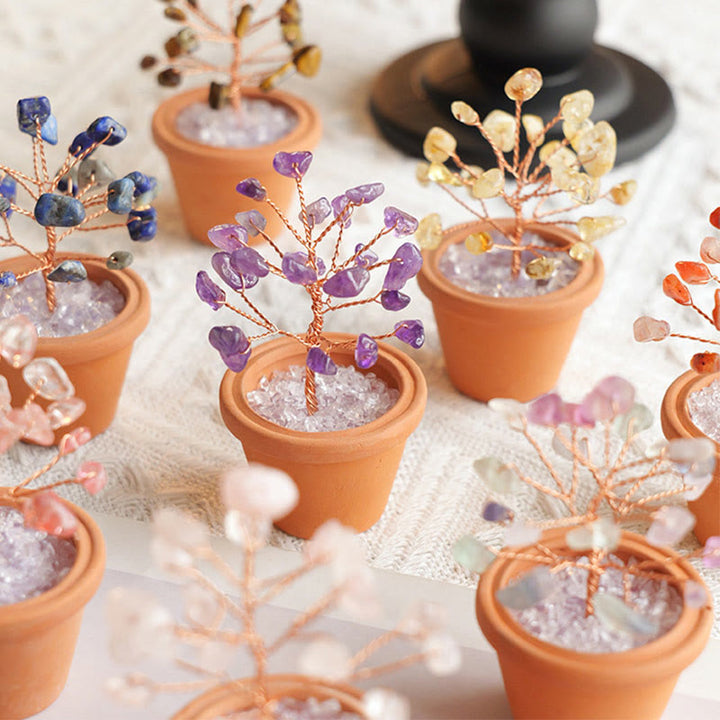 Olivenorma Natural Gravel Fortune Tree In Ceramic Pot Decoration - image 22