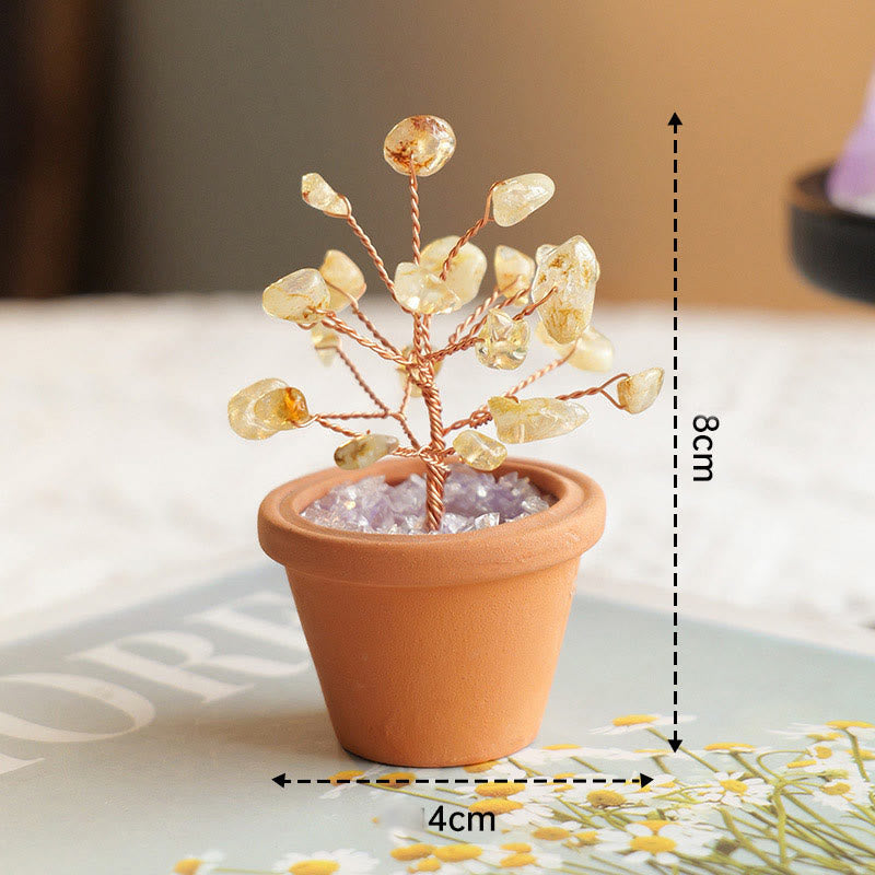 Olivenorma Natural Gravel Fortune Tree In Ceramic Pot Decoration - image 19