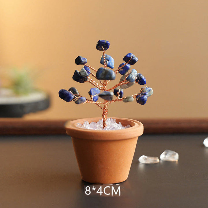 Olivenorma Natural Gravel Fortune Tree In Ceramic Pot Decoration - Lapis Lazuli - image 7