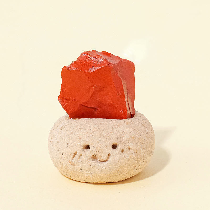 Olivenorma Natural Irregular Crystal Small Bean Decoration - Red Jasper - image 11