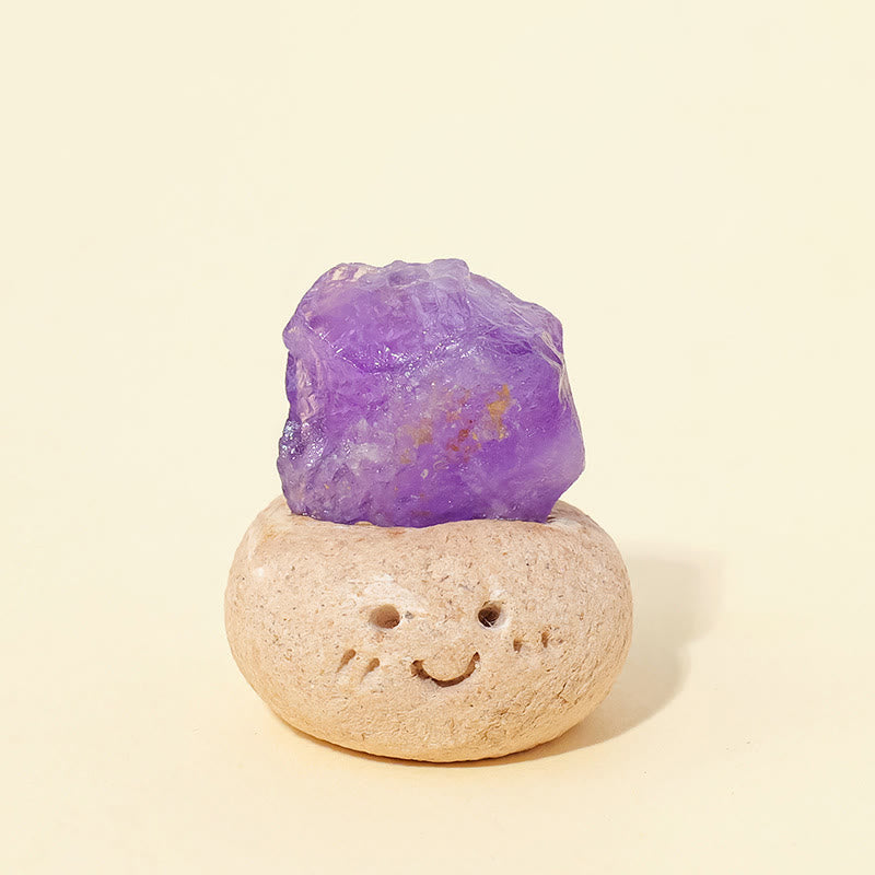 Olivenorma Natural Irregular Crystal Small Bean Decoration - Amethyst - image 2