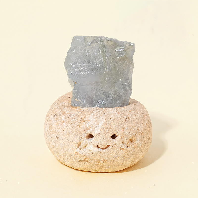 Olivenorma Natural Irregular Crystal Small Bean Decoration - Celestine - image 25