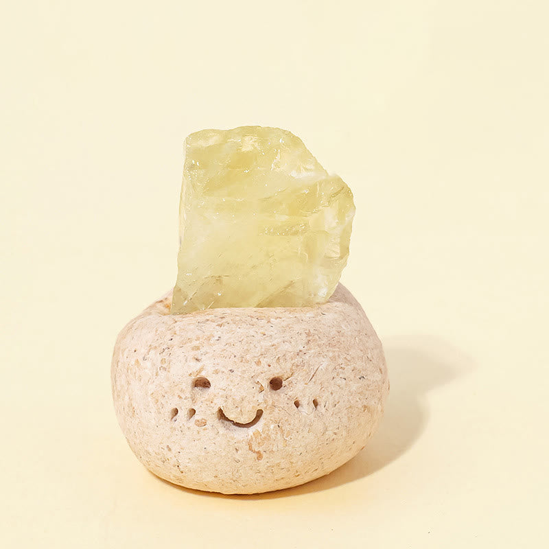 Olivenorma Natural Irregular Crystal Small Bean Decoration - Citrine - image 5