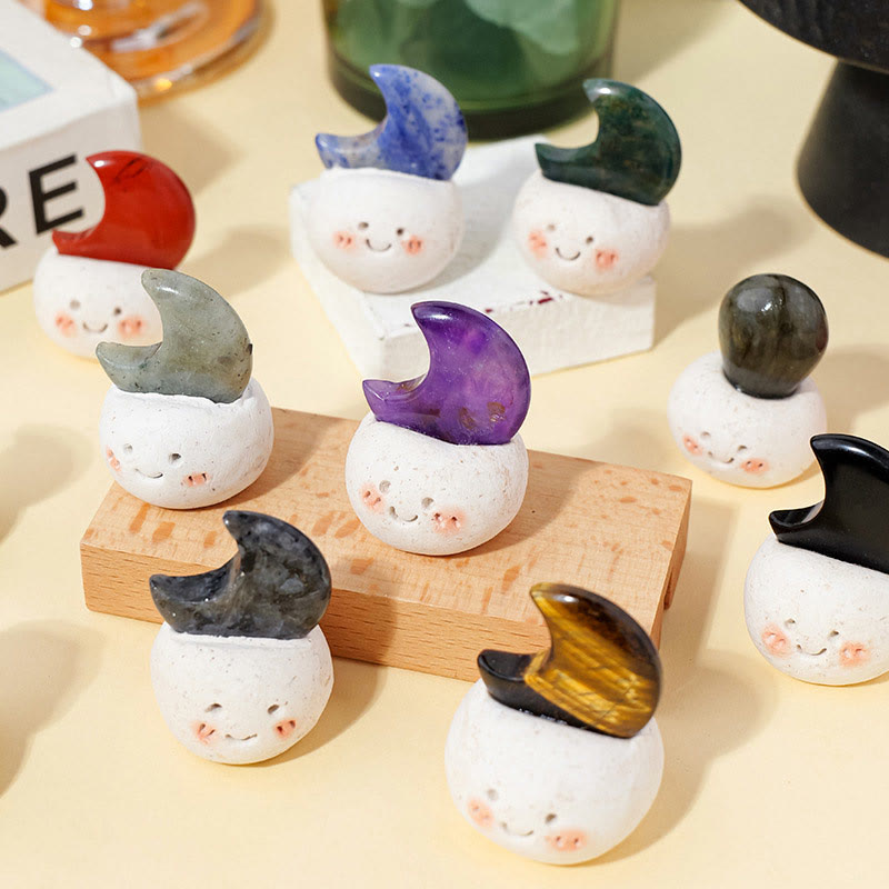 Olivenorma Natural Crystal Moon Cut Small Bean Decoration - image 22