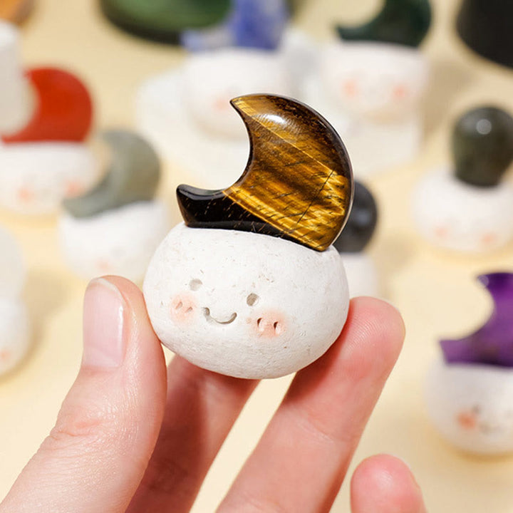 Olivenorma Natural Crystal Moon Cut Small Bean Decoration - image 19