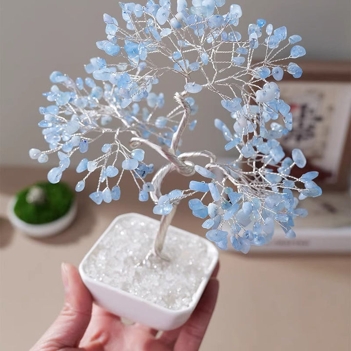 Olivenorma Natural Aquamarine Ceramic Base Feng Shui Tree - image 2
