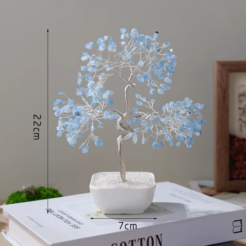 Olivenorma Natural Aquamarine Ceramic Base Feng Shui Tree - image 7