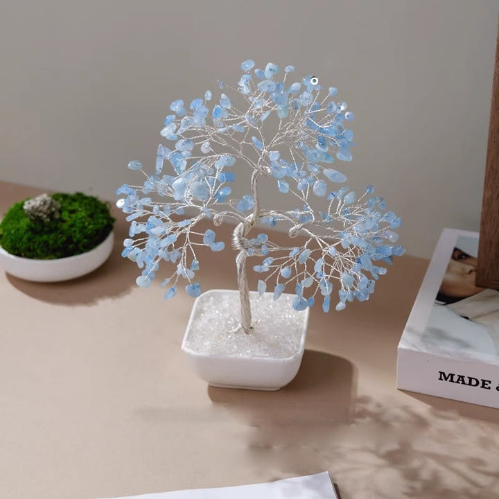 Olivenorma Natural Aquamarine Ceramic Base Feng Shui Tree - image 4