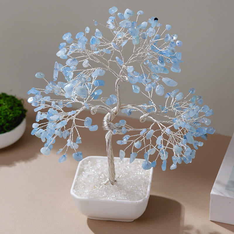 Olivenorma Natural Aquamarine Ceramic Base Feng Shui Tree - image 3