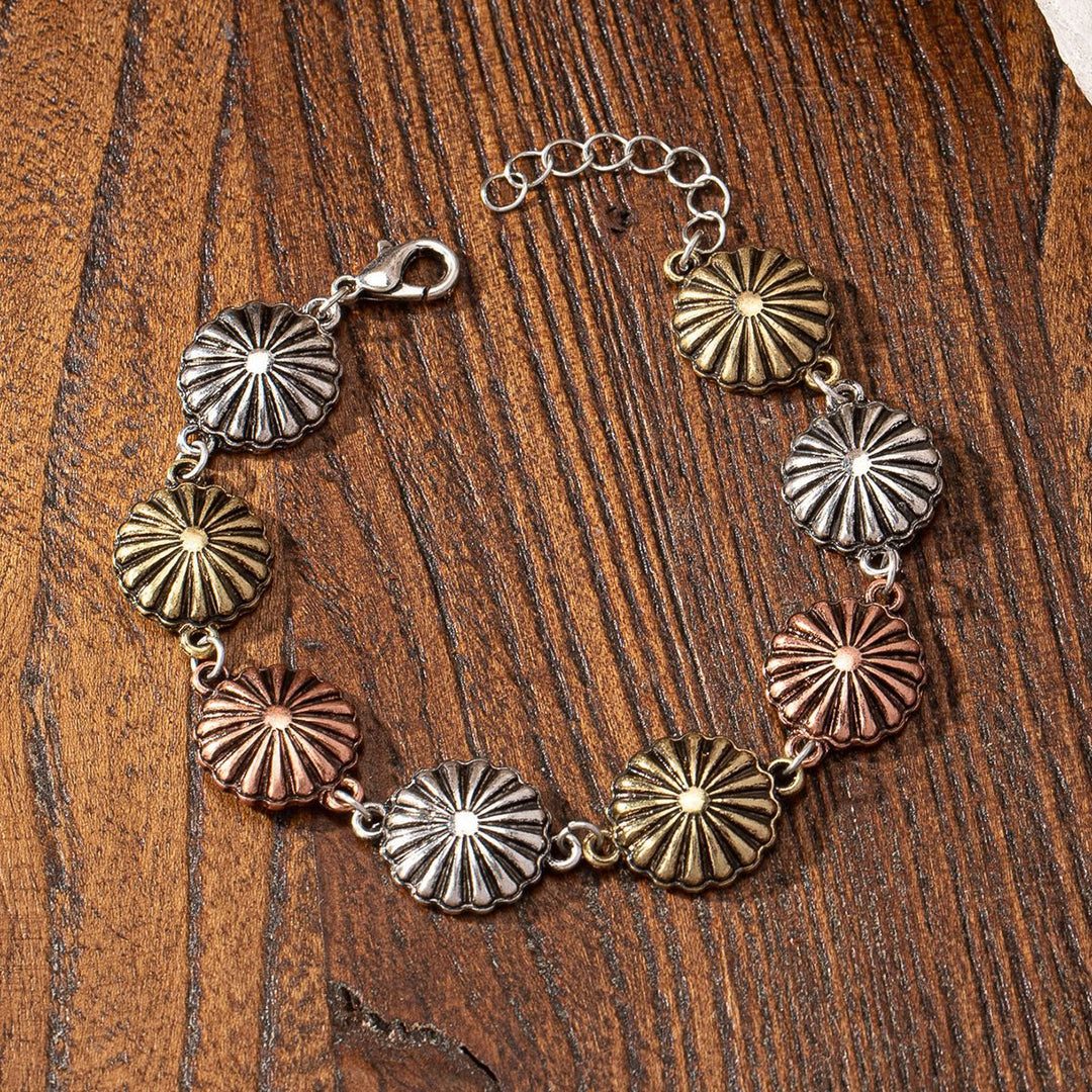 Olivenorma Bohemian Style Turquoise Metal Bracelet - Turquoise 6 - image 6