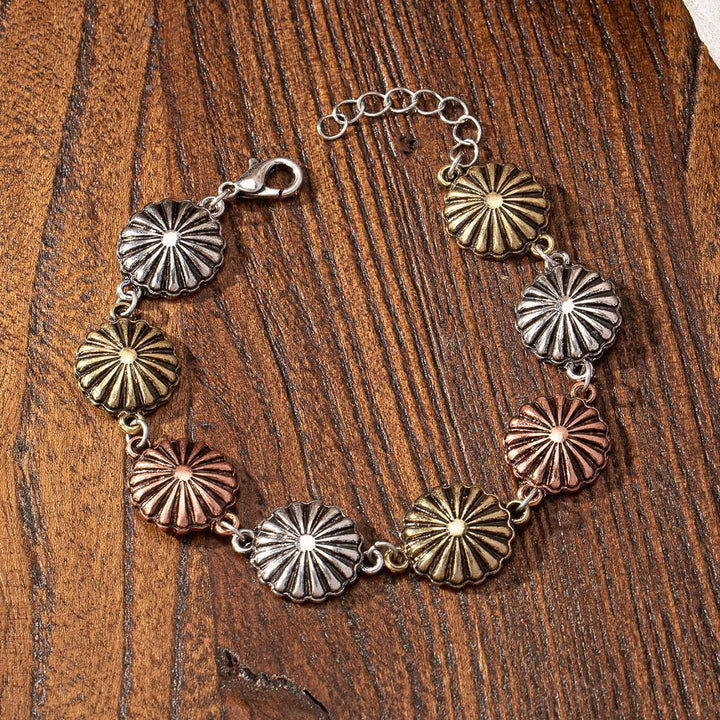 Olivenorma Bohemian Style Turquoise Metal Bracelet - Turquoise 6 - image 6