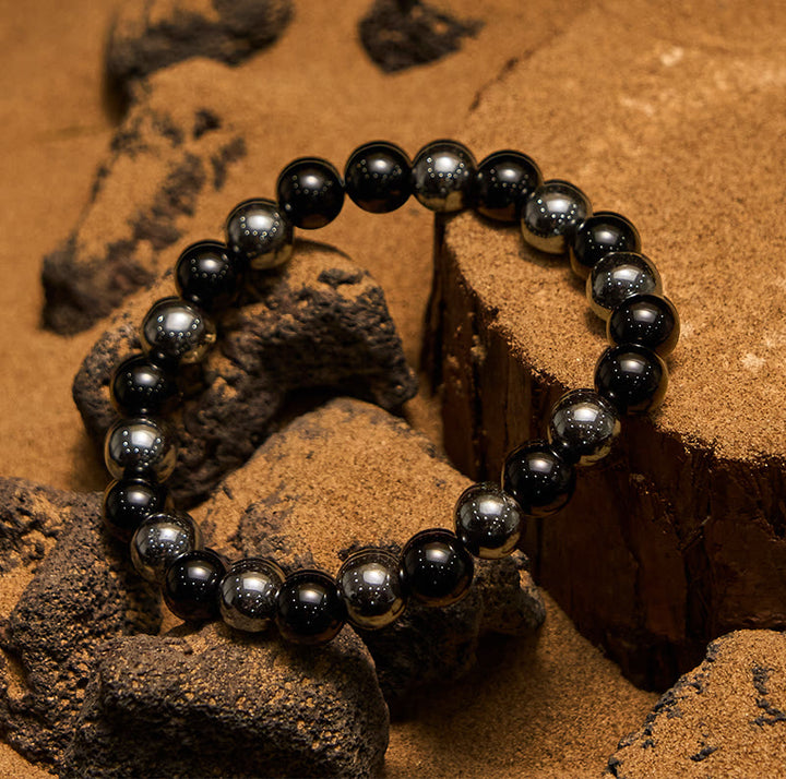 Olivenorma 8mm Hematite Obsidian Beads Men Bracelet - image 3