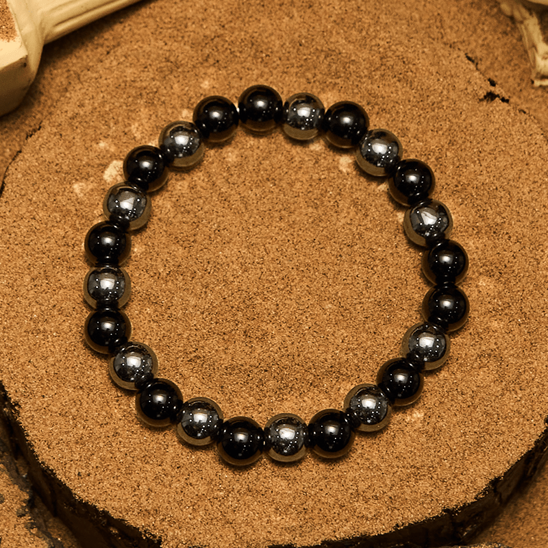 Olivenorma 8mm Hematite Obsidian Beads Men Bracelet - image 4