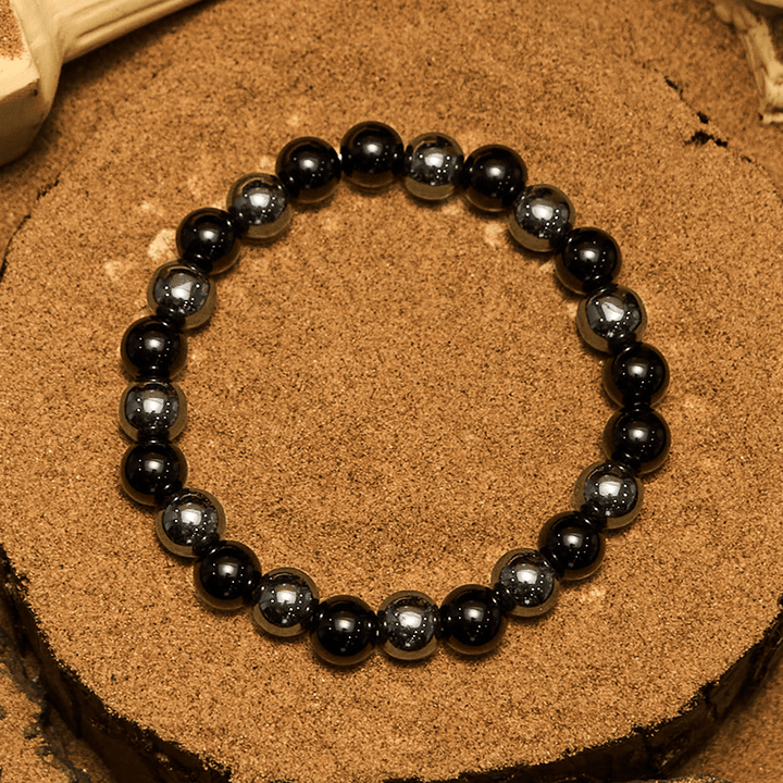 Olivenorma 8mm Hematite Obsidian Beads Men Bracelet - image 4