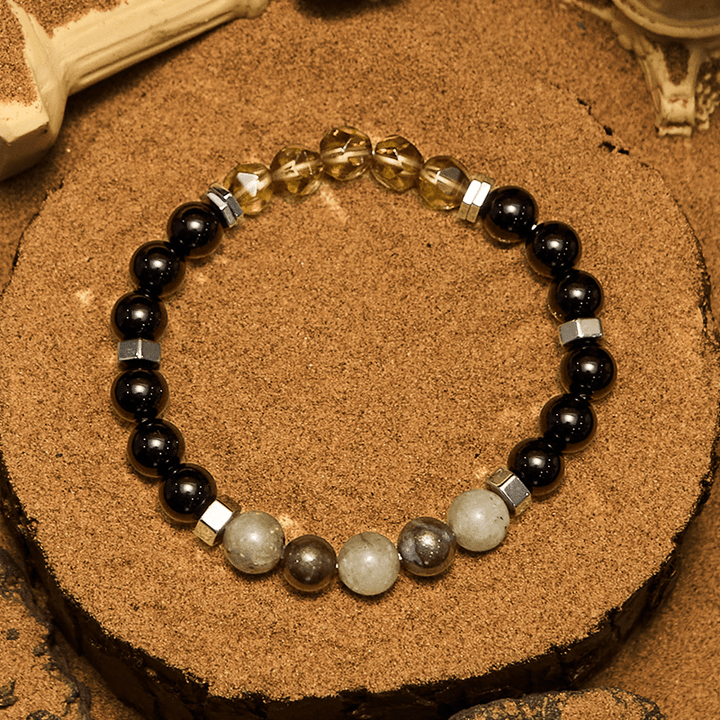 Olivenorma Labradorite Obsidian Smoky Quartz Beaded Bracelet - image 5