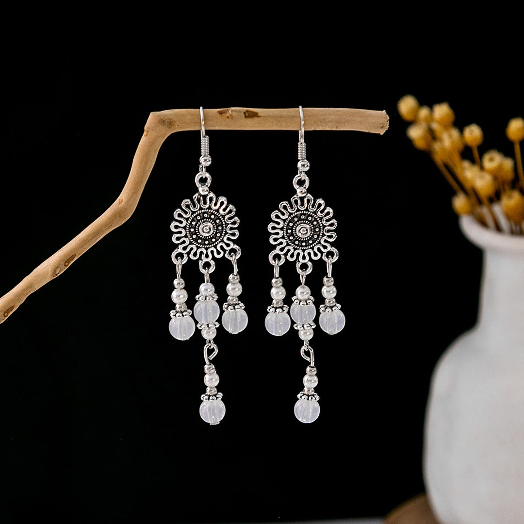 Olivenorma Retro Ethnic Style Bohemian Tassel Turquoise Earrings - Style 4 - image 4