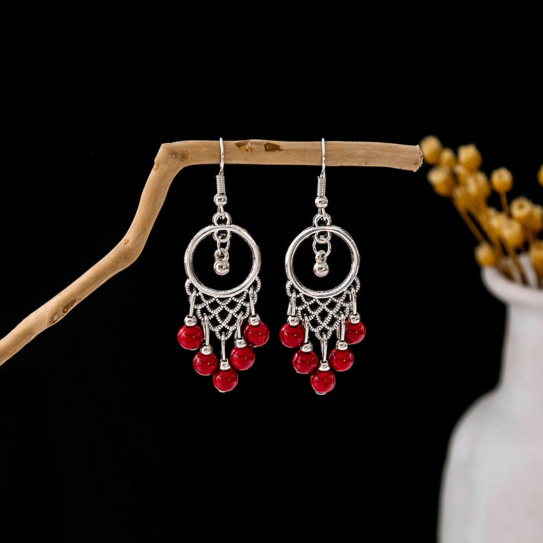 Olivenorma Retro Ethnic Style Bohemian Tassel Turquoise Earrings - Style 7 - image 7