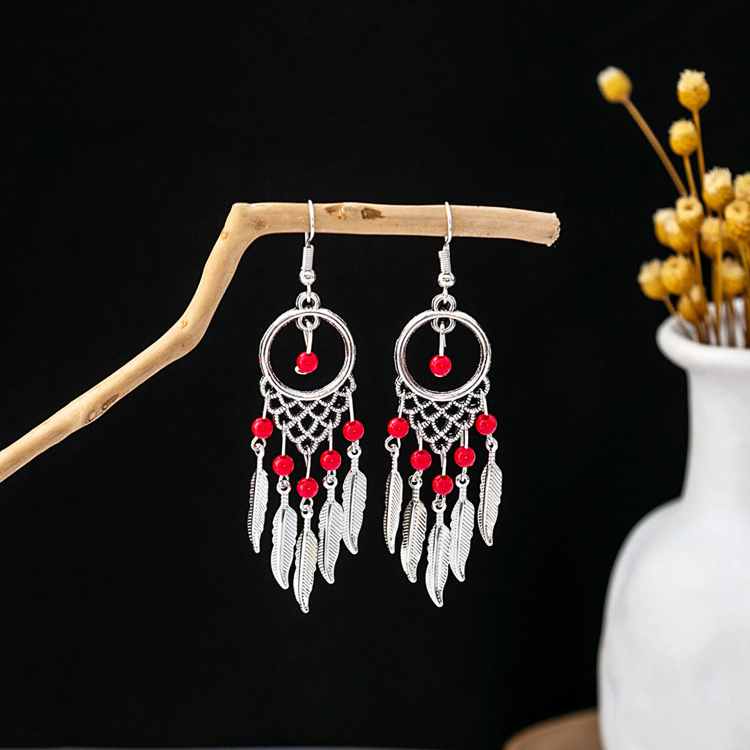 Olivenorma Retro Ethnic Style Bohemian Tassel Turquoise Earrings - Style 14 - image 14