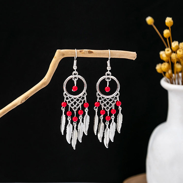 Olivenorma Retro Ethnic Style Bohemian Tassel Turquoise Earrings - Style 14 - image 14