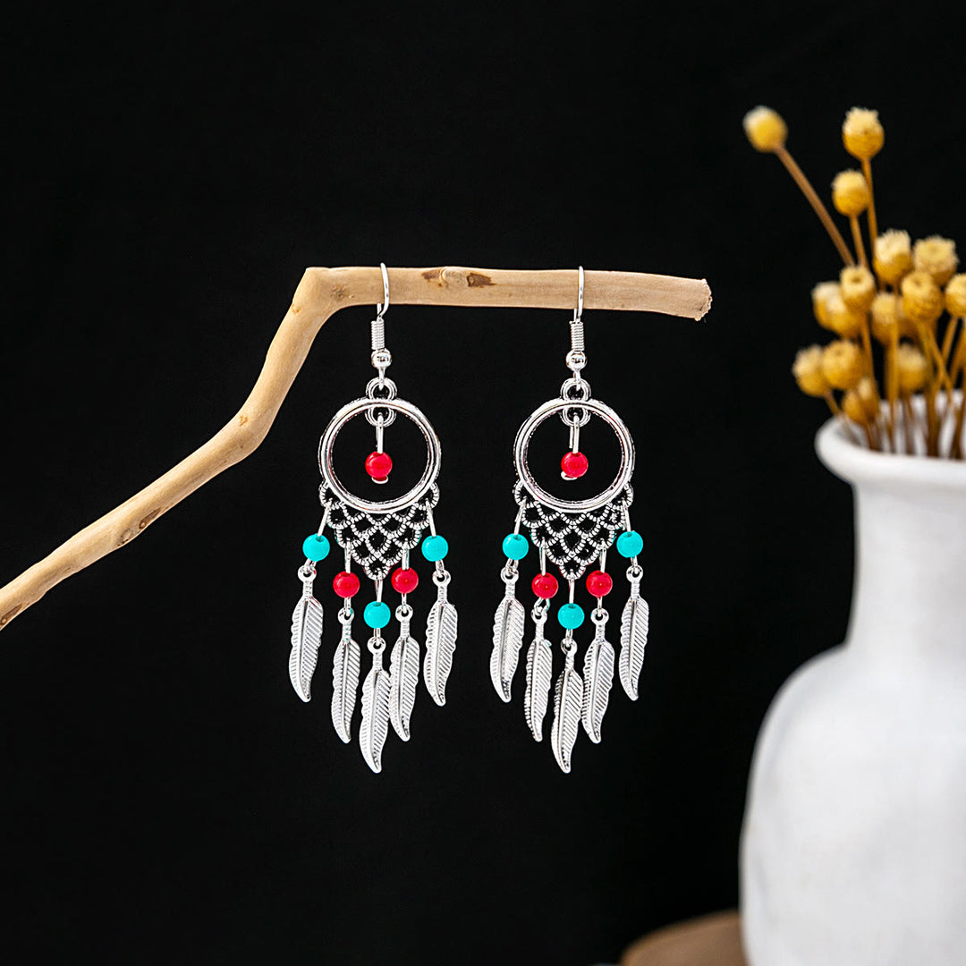 Olivenorma Retro Ethnic Style Bohemian Tassel Turquoise Earrings - Style 16 - image 16
